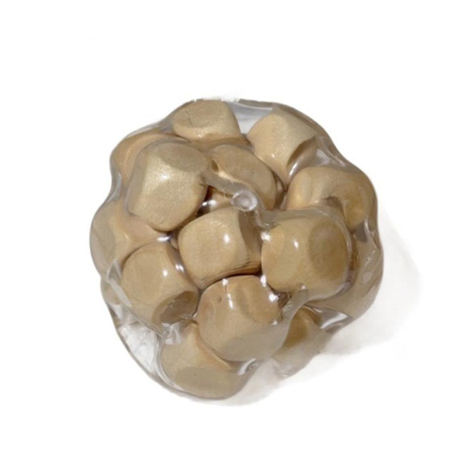 Handmade Wooden Noisy Ball Squishy Toy, Creative Stress Relief Fidget Squeeze Ball Decompression Toy For Anxiety Relaxation