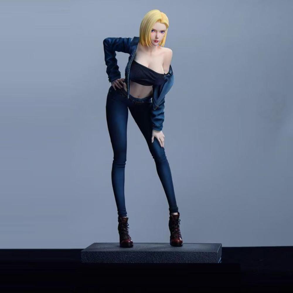 

32cm Cyborg 18 Dragon BallZ 12.59Inch/32cm Can be move Pink Butterfly PVC Cute Sexy Battle Anime Figure Toys Table Setup Gifts No box