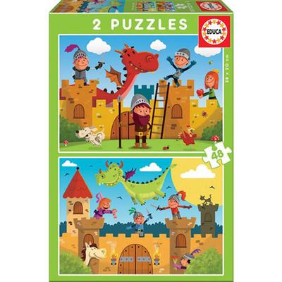 Educa Puzzle Collection 2 Sets with 48pcs (Dragons&Knights)