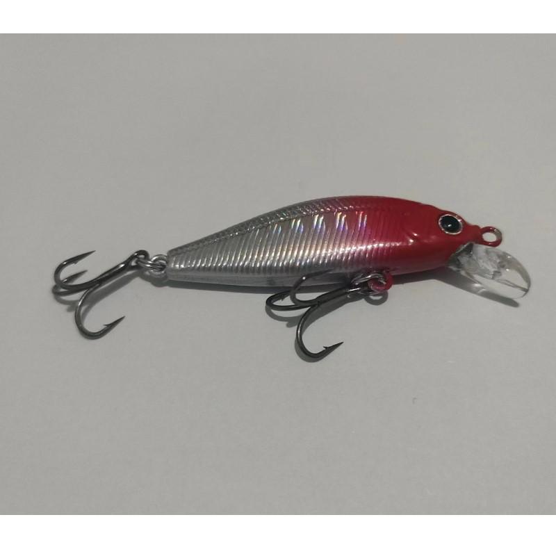 Lure Micro Minnow 5cm 3.2g, Long Cast Sinking Wobbler, Redeye Mandarin Fish Bass, All Water Layers