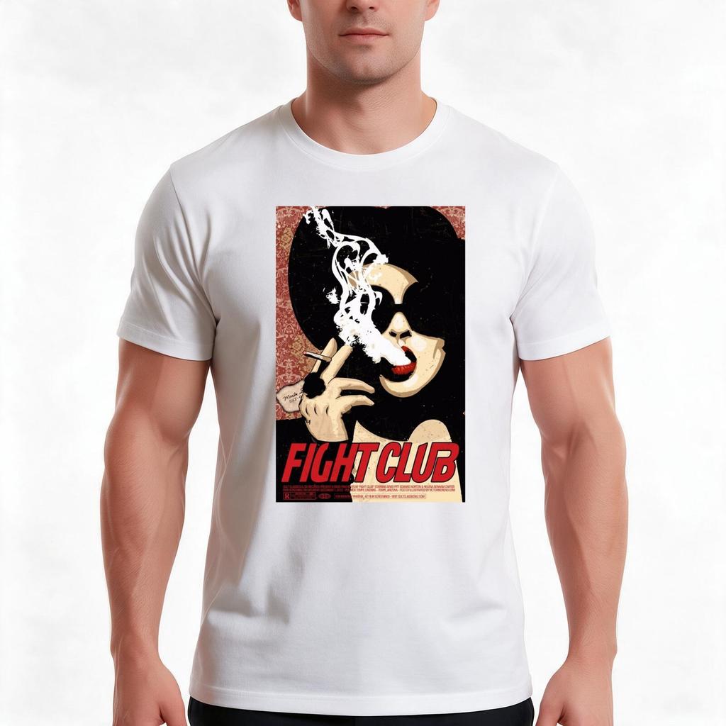 Marla Singer Fight Club Poster Tshirt Summer Casual Cotton Tee Oversized Streetwear Tops Vintage Graphic Print 100 Cotton
