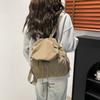 Solid Color Nylon Large Capacity Backpack For Women Travel And Daily Use