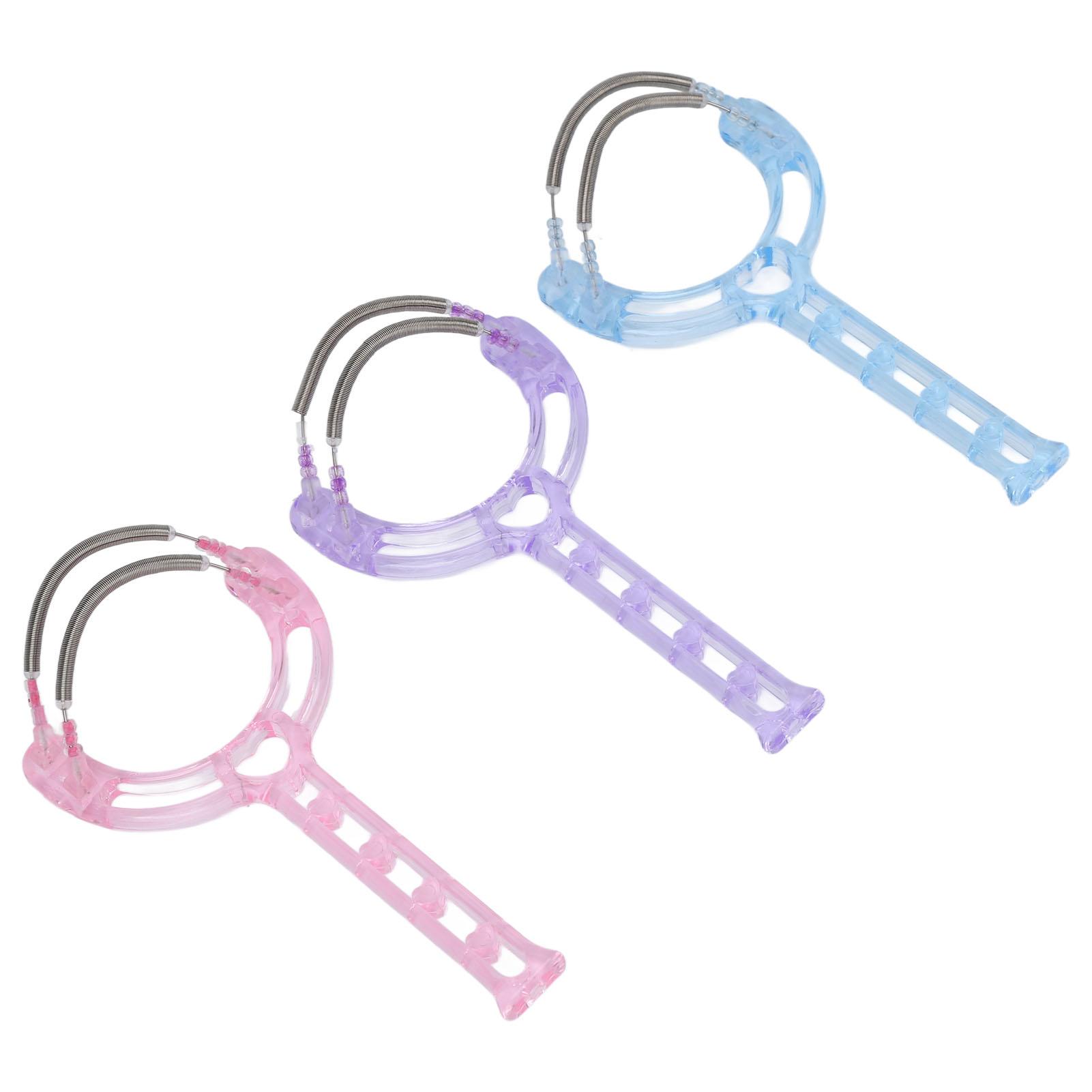 

3шт. Удаление волос на лице пружинный ручной эпилятор для лица для женщин бровей подбородка щек усов верхней части