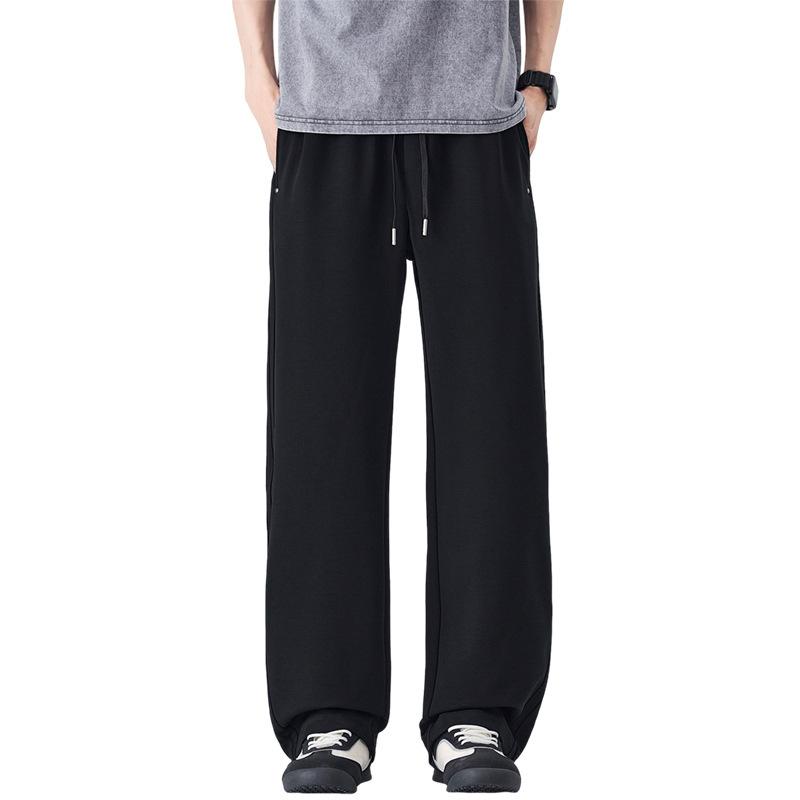 American Casual Pants Men's Spring and Summer New Loose Wide-leg Drawstring Trousers Versatile Sports Pants