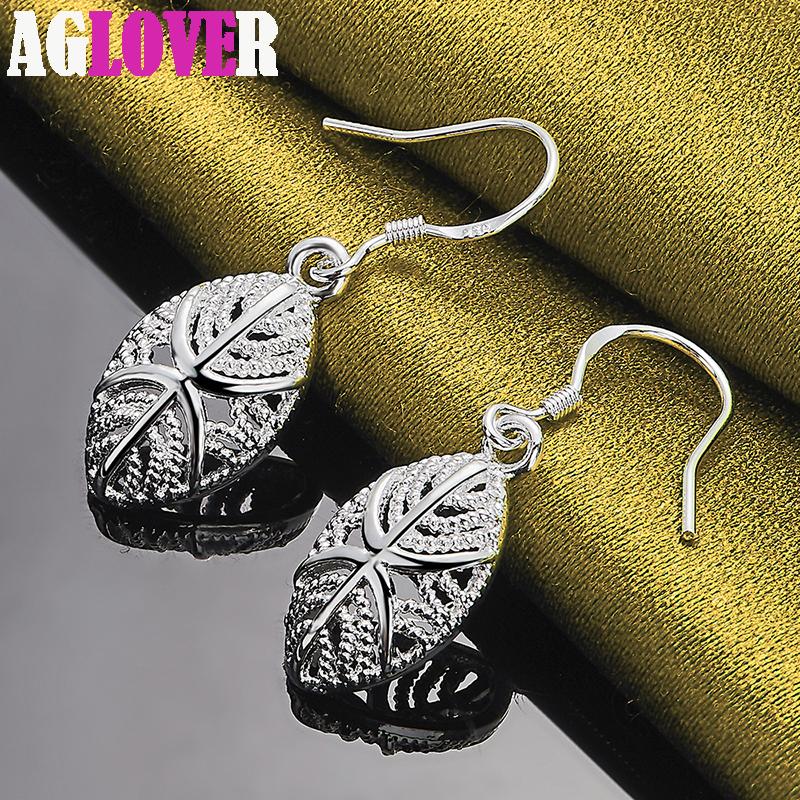 Bijuterii cercei cu frunze din argint 925