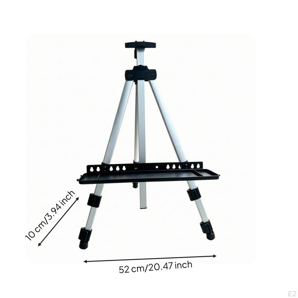 Aluminum Easel Stable with Tray Telescopic for Presenters