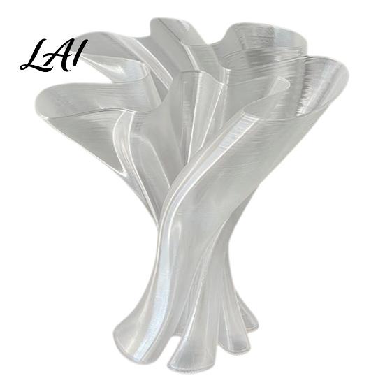 Decoratieve Tuinornamenten voor Balkon Gedraaide Bloemenvaas 3D Geprinte Onregelmatige Vazen Tafeldecoratie Stijlvolle Kamerdecoratie Slaapkamer Moderne Vaas