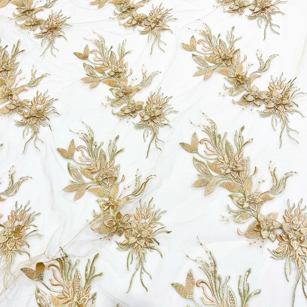 Lace Texture Embroidered Floral Patches Handmade Mesh-Backed Patches  DIY Projects