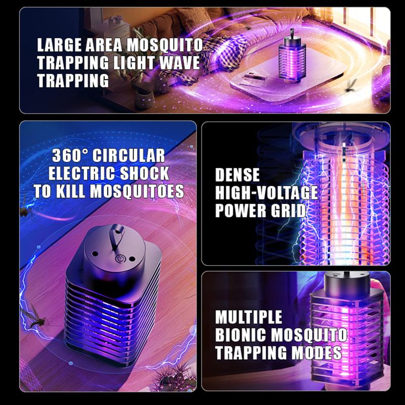 LED Silent Mosquito Repellent Lamp USB Charging Wall Mounted Odorless for Dorm Student Apartment Use