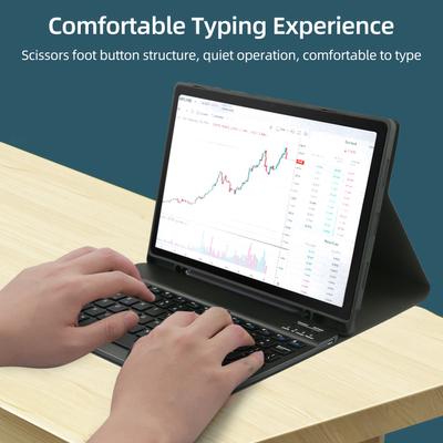 Abnehmbare Tablet-Schutzhülle mit BT-Tastatur-Stiftschlitz, kompatibel mit Samsung Galaxy Tab A8
