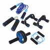 Abdominal Wheel Kit with Workout Wheel Knee Mat Pullers Jump Rope Grip Strengthener Push Up Bar Abdominal Exercise
