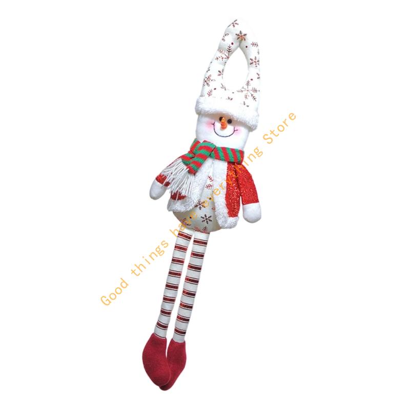 Christmas Doll Door Hanging Decoration for Christmas Tree Front Door Shelf Curtain Indoor and Outdoor Holiday Decoration 55KF