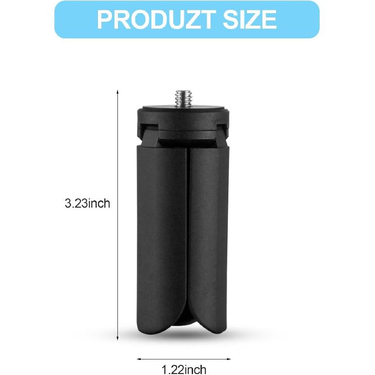 Mini Tripod for DJI Osmo Pocket 3 & 2, Foldable Stand with 1/4″-20 Screw Mount, Portable, Compact Desktop Stand Compatible with Osmo Pocket, DJI