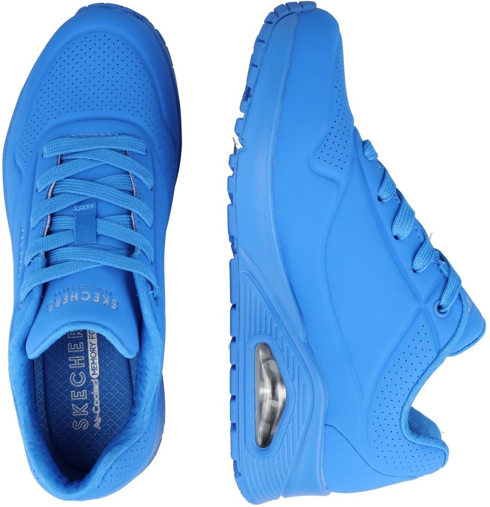 Skechers Uno Night Shades Women (73667) неоново-синие кроссовки