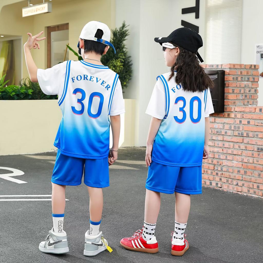 Children'S Jersey Basketball Jersey Summer Short-Sleeved Performance Jersey Children'S Suit Student Game Training Shirt Children'S No. 23