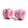 Leather Bdsm Handcuffs Sexy Ankle cuffs Adult Sex Toys for Womans Couples Fluffy Handcuffs Bdsm Slave Bondage Cuffs Sex Shop