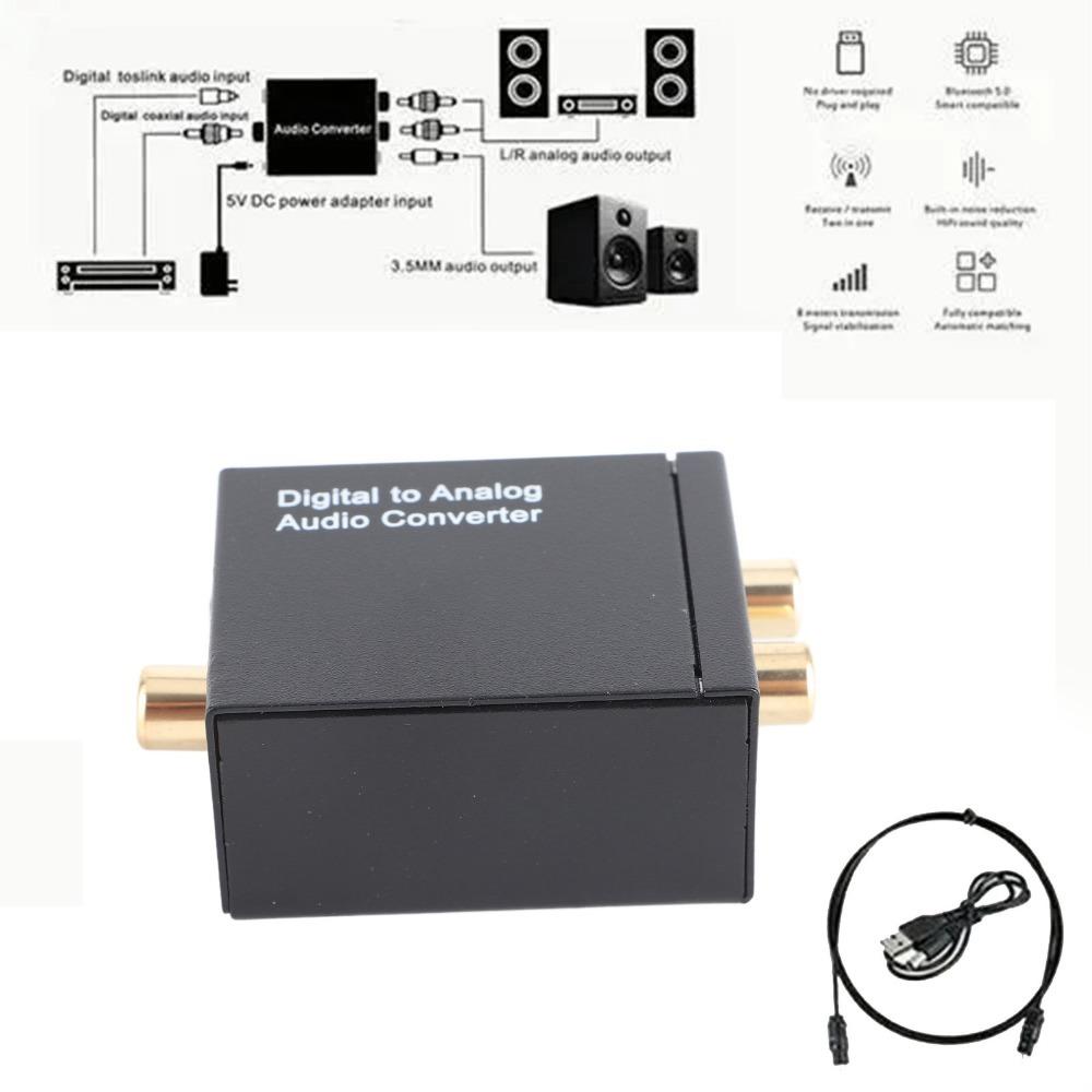 RCA Output Digital Audio Converter Coaxial /Optical Input Coaxial To Analog Converter For Computer