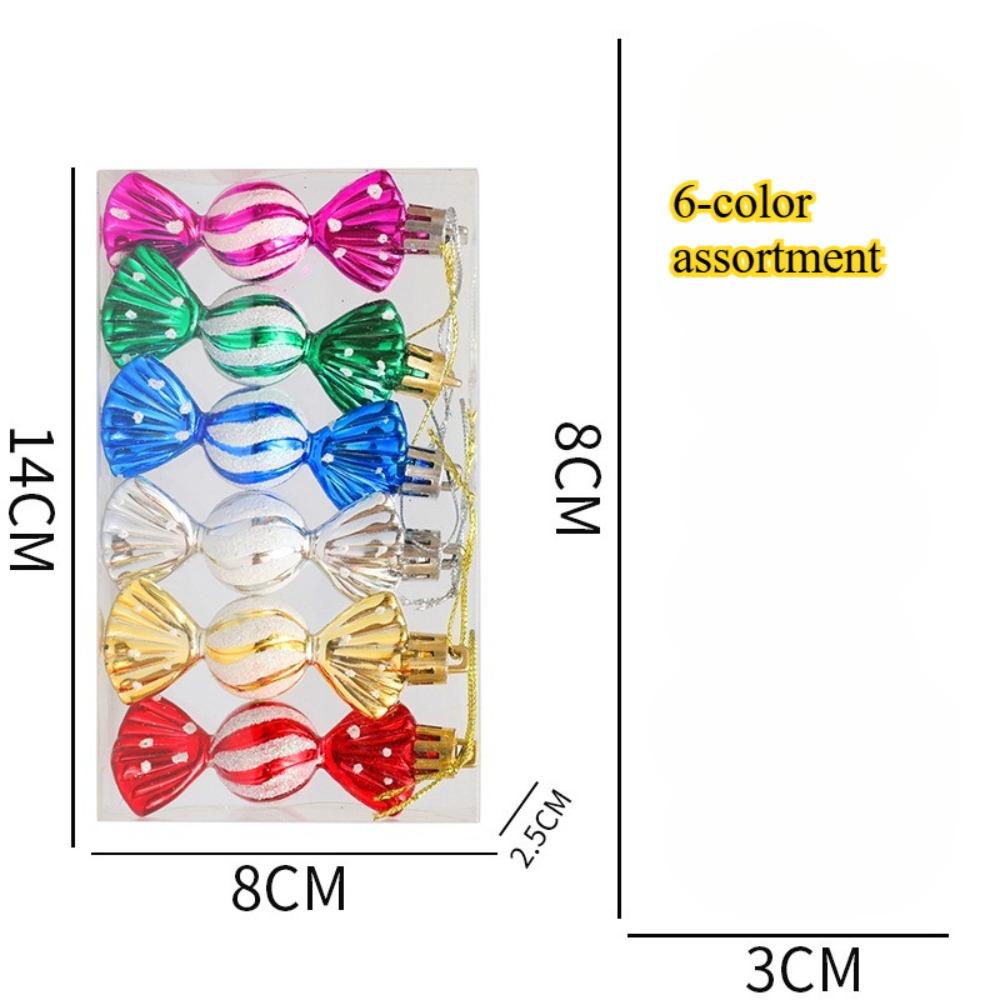 

Рождественские украшения, мини-круглые конфеты, украшения для елки, гальванизированный пластик, расписные шары, подвески-конфеты, реквизит