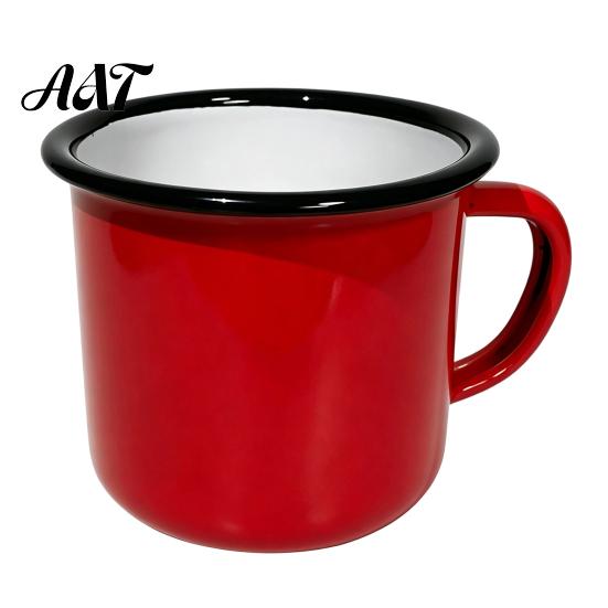 Nostalgic Style Drinkware Retro Enamel Coffee Mug, 360ml Vintage Colorful Tea Cup, Camping Enamelware for Office And Home Use Gift Lovers