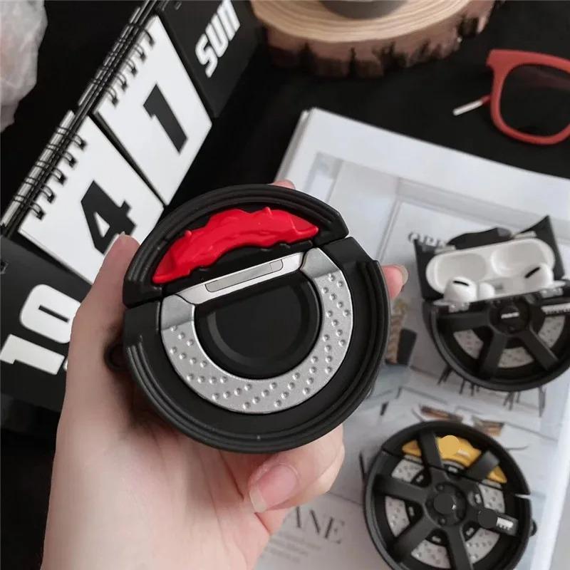 3D Car Wheel Cover for AirPods 4 Case 2024 Soft Silicone Cartoon Wireless Earphone Case for AirPods Pro 2 Cover Charging Box