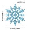 10CM Plastic Snowflake Christmas Tree Decorations - Hollow Powdered Snowflake Pendants