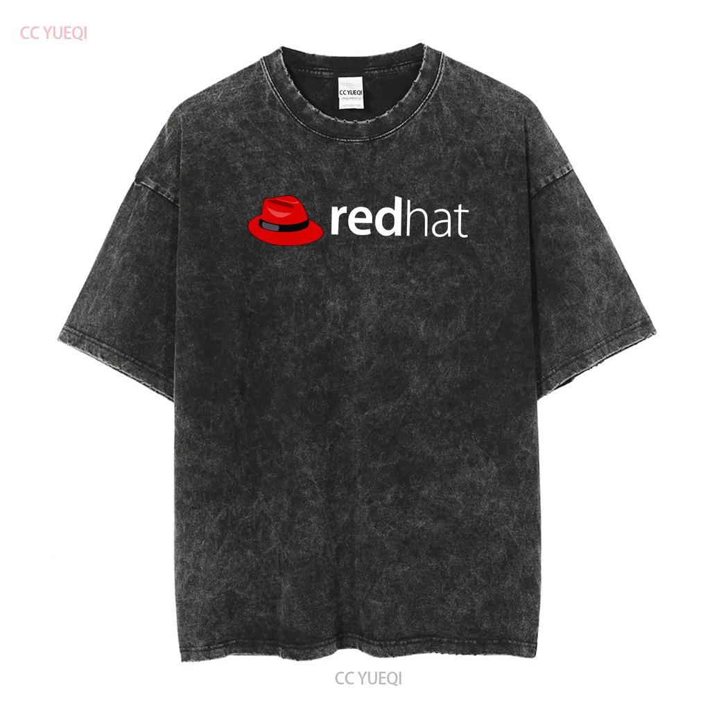 Linux Redhat Liebhaber T-Shirt Pinguin Tux Open Source OS Männer Jugend Mädchen Frauen T-Shirt Mehr Farben und Größen Vintage Gewaschen Bequem