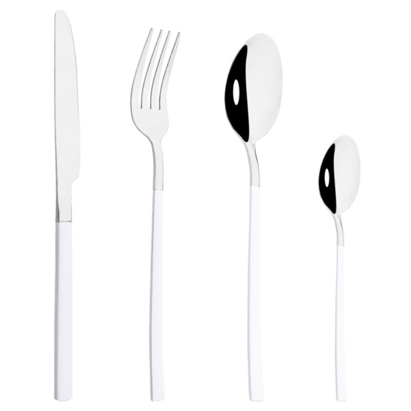 4pcs Pink Gold Dinnerware Set Stainless Steel Tableware Set Home Kitchen Eating Utensils Knife Fork Spoon Cutlery Set