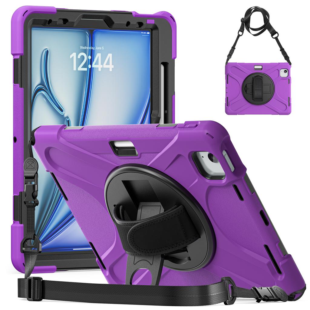 Heavy Duty New Design Silicone Shockproof Case With Pen Holder Protective Tablet Cover Case for iPad Air 11 M2 11inch 2024