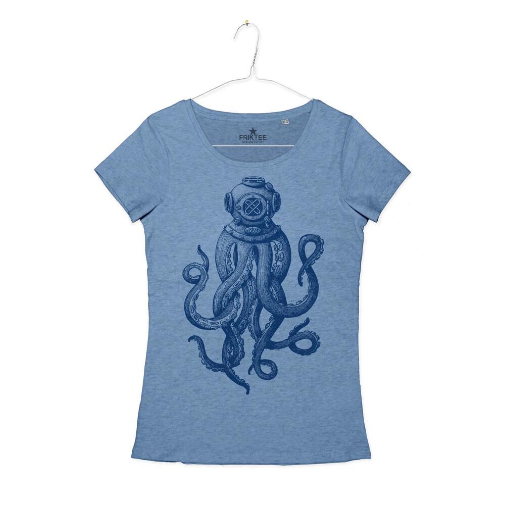 Women s Octopus Palombaro Tentacles Octopus Diver T-Shirt Girl S