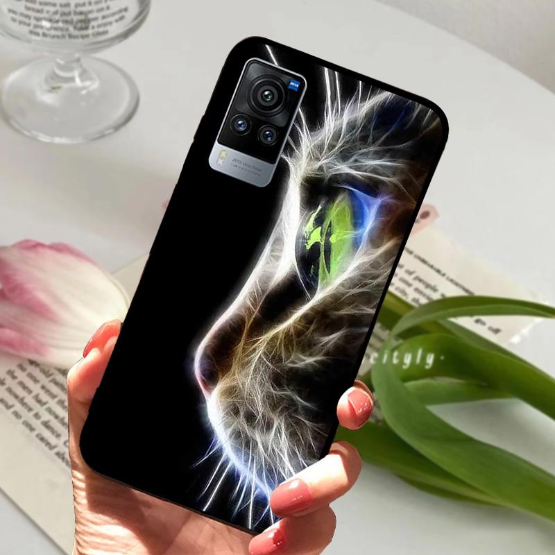 For VIVO X60 Pro 5G Case V2046 V2047A Cartoon Cute Matte Silicone TPU Soft Phone Cover For Vivo X60 X 60 Shockproof Coque Bumper