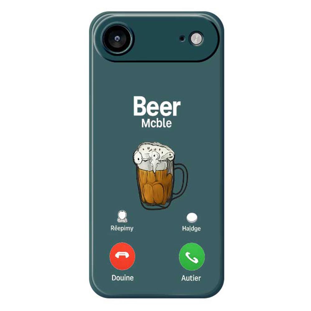 Für iPhone 17 Air Hülle Bier Muster Druck Gerade Kante TPU Handy Rückseite
