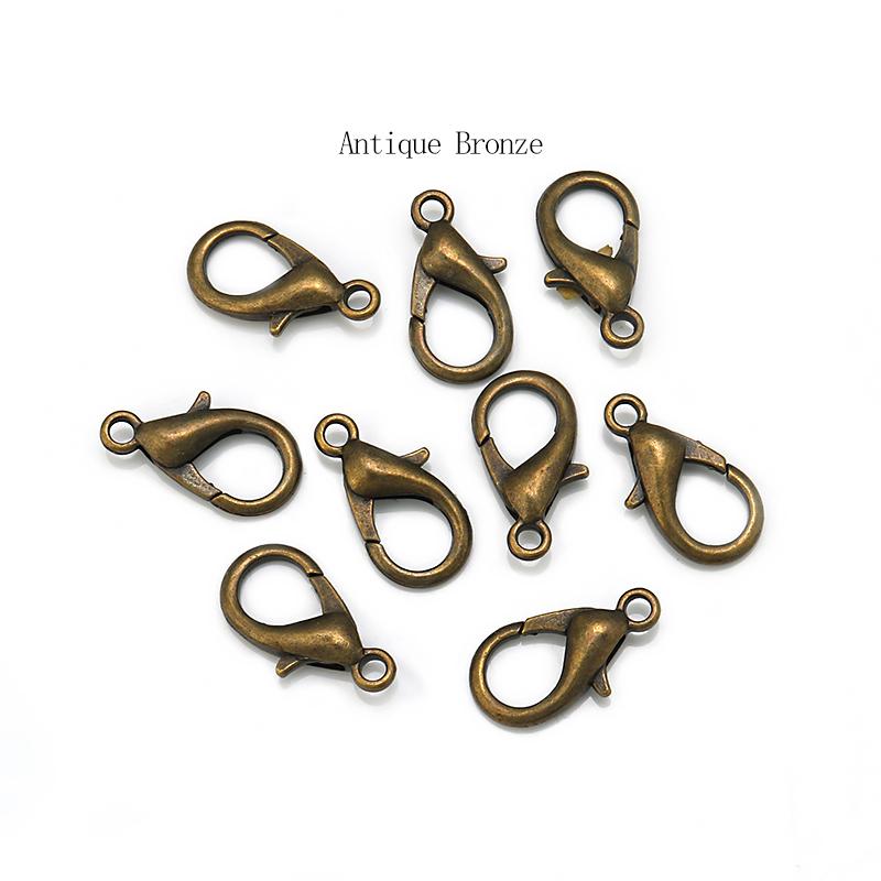 50pcs Jewelry Findings Alloy Lobster Clasp Hooks Bracelet End Connectors For Jewelry Making Necklace bracelet Chain DIY Supplies