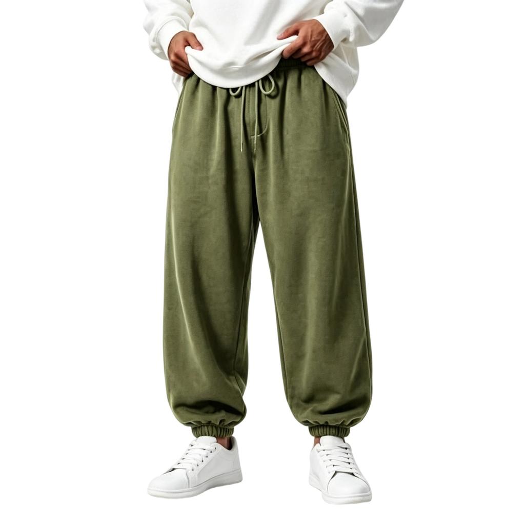 Men's Sweatpants Loose Fit Joggers with Pockets, High Elastic Waistband, Tapered Leg