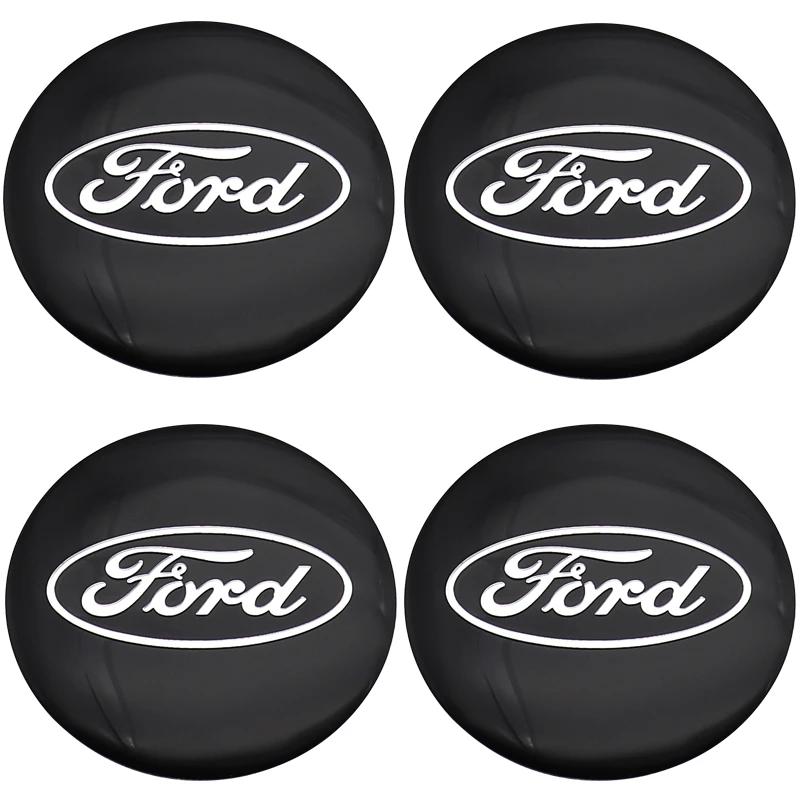 4pcs 3D 56mm 60mm 65mm 68mm Ford Logo Car Emblem Wheel Center Hub Cap Auto Rim Refit Dust-proof Badge Covers Sticker Accessories