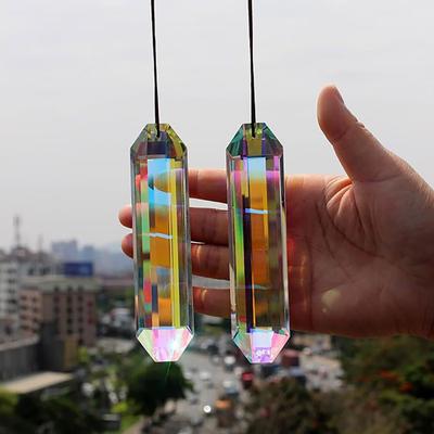 Faux Kristall Sonnenfänger Dekoration Innen Außen Zuhause Büro Garten Fenster Hängender Prisma Regenbogenmacher Ornament Anhänger