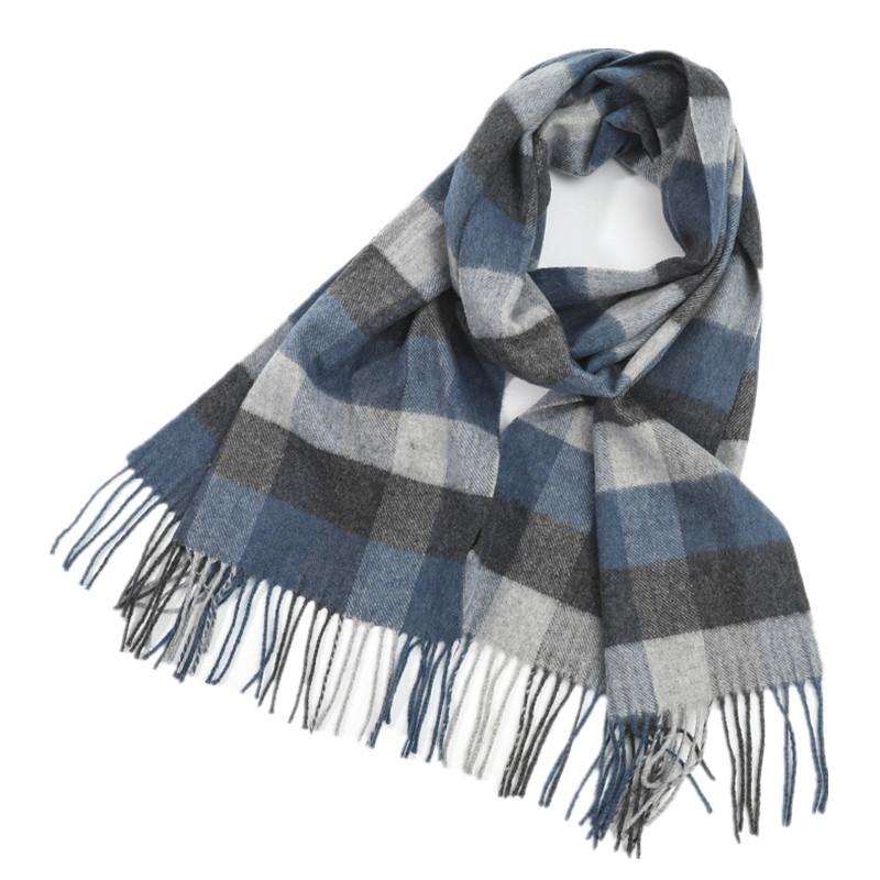 Cashmere Wool Scarf Women's Winter Warm Men's Scarf Autumn and Winter New Tassel Korean Style Plaid Scarf