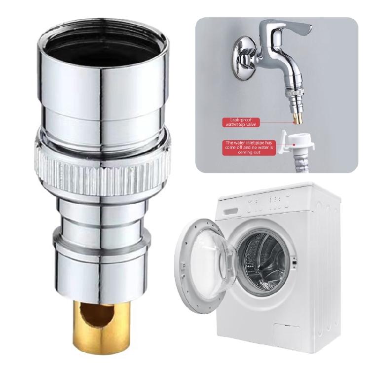 Corrosion Resistant Brass Water Adapters with Auto Shuts Off Automatic Water Flows Stoppers Suitable for Washing Machine