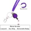 Badges Holder Retractable Lanyard Id Lanyard Name Tag Card Badge Holder Reels Chain Clips Hanging Rope Keychain Necklace Strap
