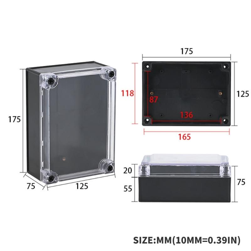 Dustproof Electrical Project Box Waterproof Electrical Enclosure Outdoor Waterproof Junction Box for Monitoring Systems