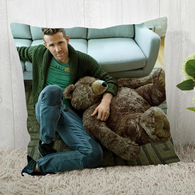 High Quality Custom Decorative Pillowcase Ryan Reynolds Square Zippered Pillow Cover 35x35cm 45x45cm
