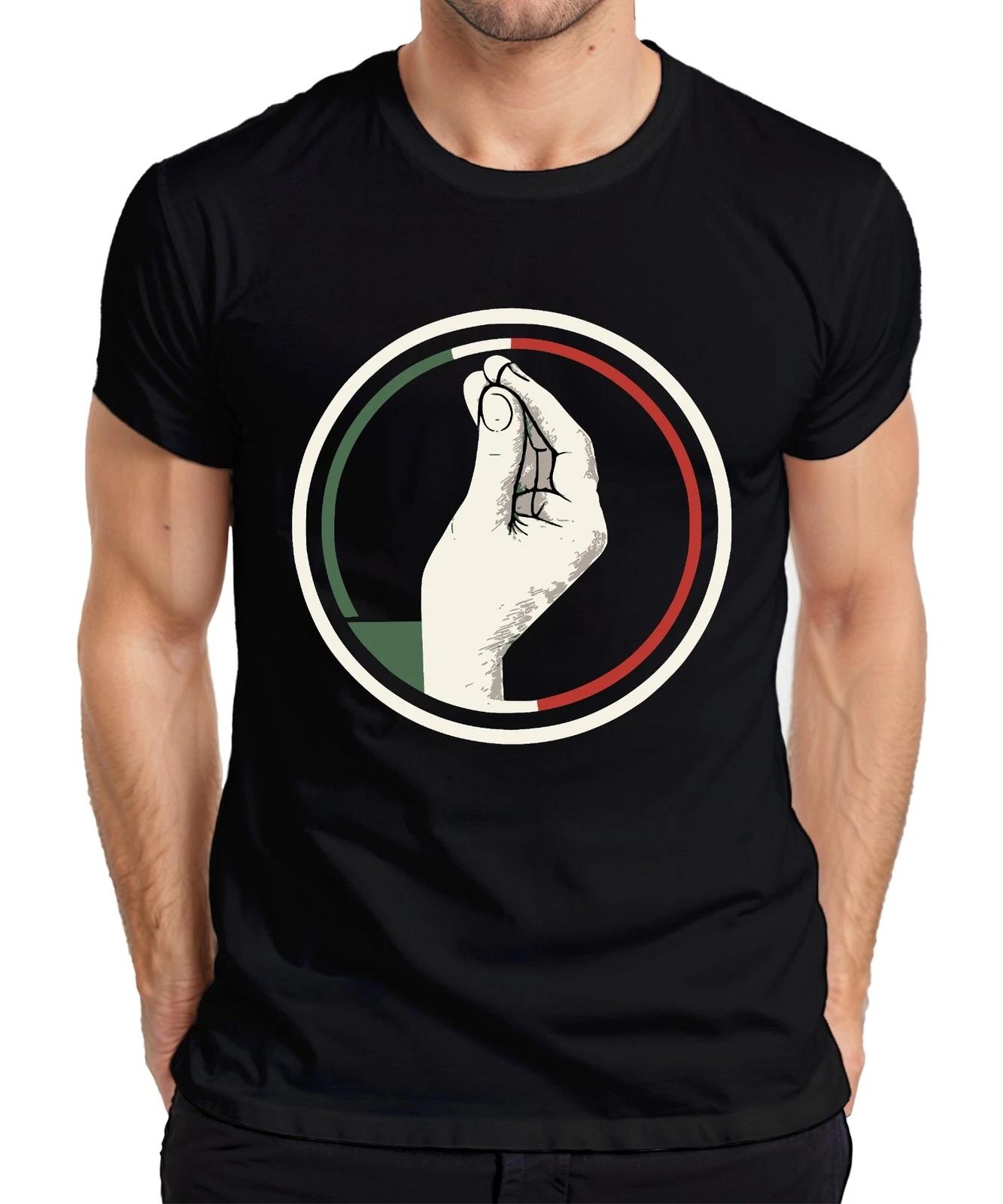 Italienische Handgeste Chefskuss Italien Flagge Retro Pizza Pasta Herren T-Shirt XL