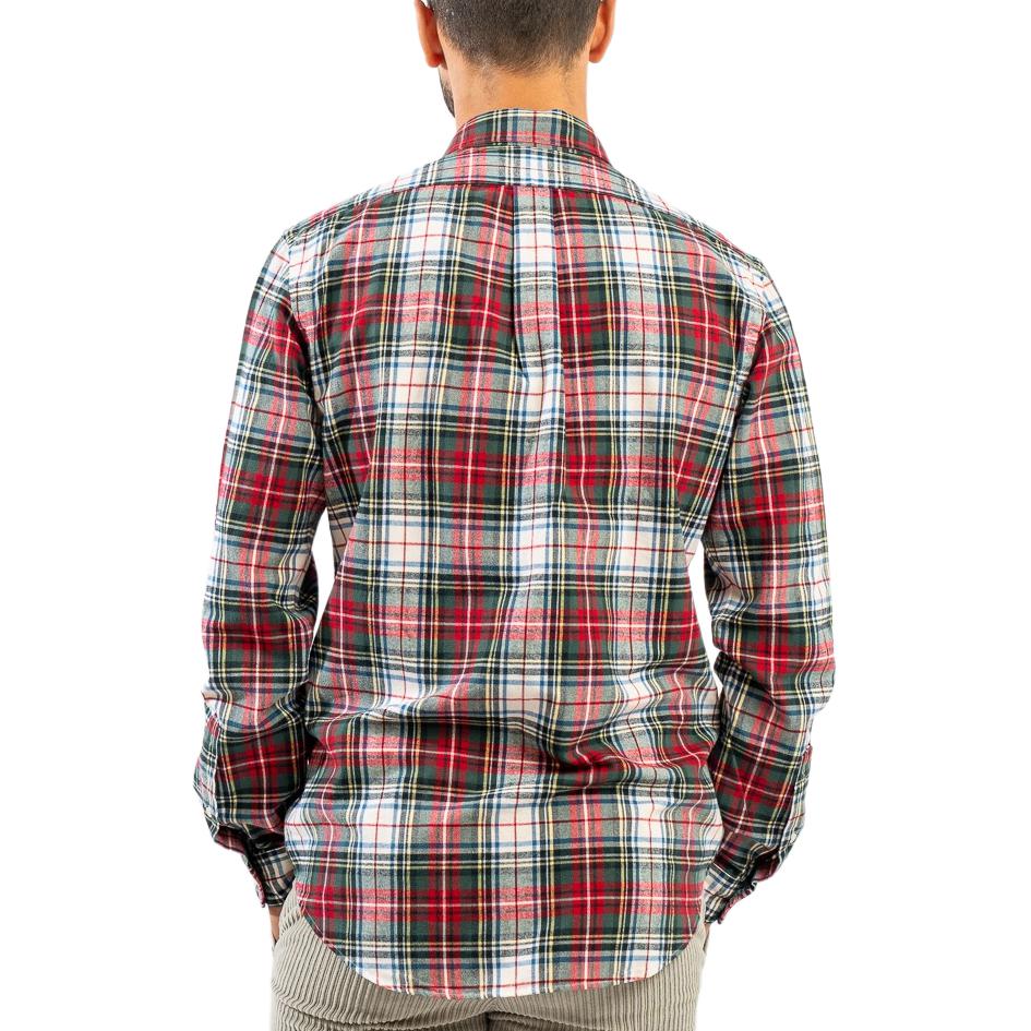 Polo Ralph Lauren Logo Plaid Single-Breasted Long Sleeve Shirt Men shirts Red 710953707-001