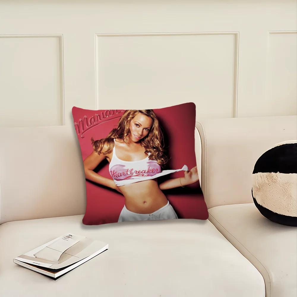 Singer M-Mariah Carey Rainbow Decoration Room Home Sofa living Office Car Nordic Simplicity Pillow Cover