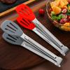 Silicone Hollow Head BBQ Tongs Bread Steak Clips Nonstick Meat Salad Clamp for Home Cooking Utensils Kitchen Accessories