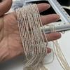 1String, White Natural Freshwater Pearls, Handmade Flat Pearl Beads for Jewelry Making DIY Crafts (Beads 1.8-2mm, Length 36cm)