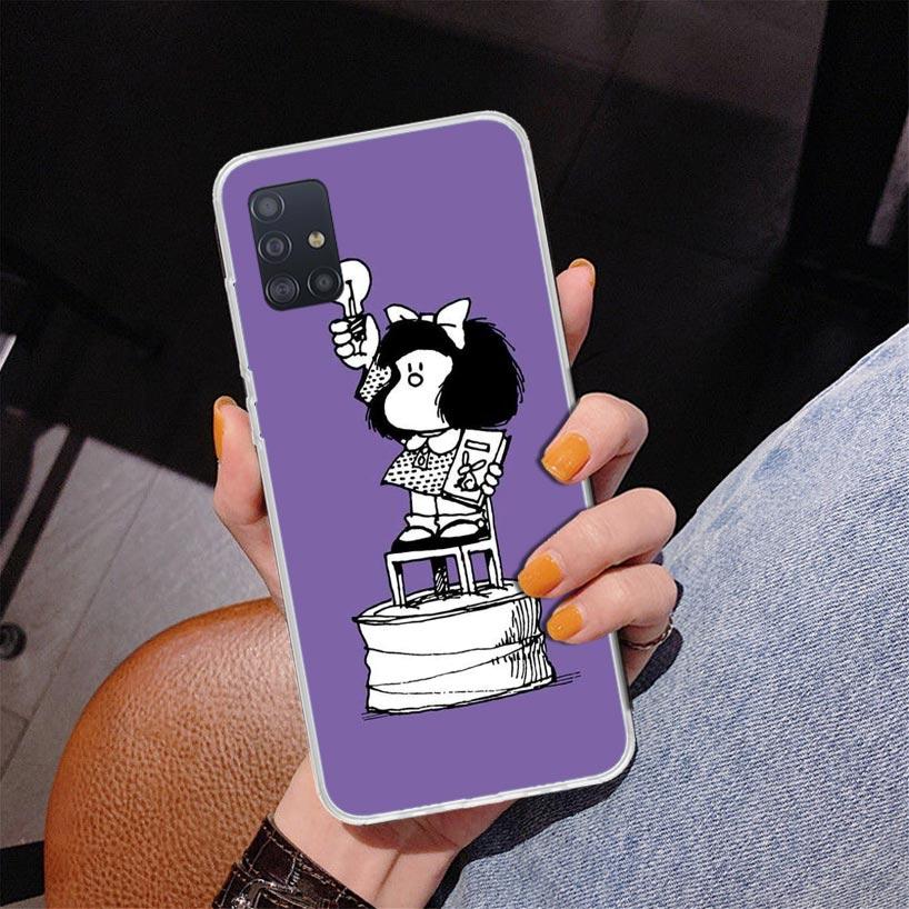 Mafalda Cartoon Phone Case For Samsung Galaxy A52 A32 A22 A12 A51 A31 A50S A30S A20S A10S Note 20 Ultra 10 Plus S10 A72 A71 Gala