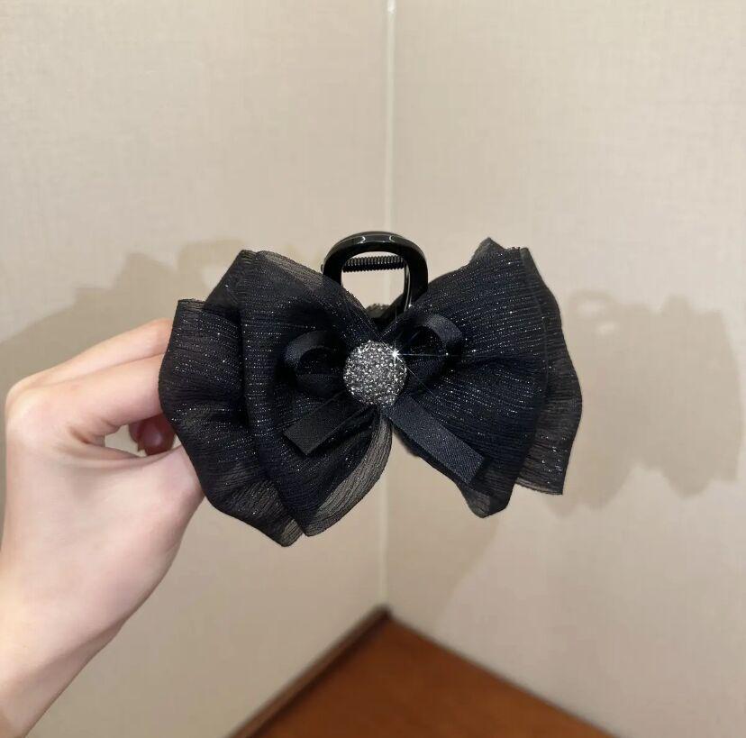 Elegante Retro-Frische Wolkenblasen-Schleifen-Haarspange: Große Haarklammer für Hinterkopf