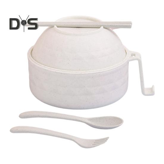 

Набор для приготовления рамен в микроволновой печи с ручкой, ложкой, палочками для еды, вилкой, миской для лапши, суповой миской, набором для рамен, макарон, круп, салатов, универсальной кухонной утварью для бежевый