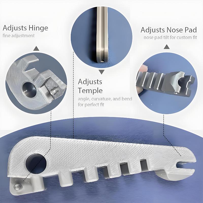 

2 шт. Регулятор кривизны очков, Гибочный станок для оправ очков и Заушники, Регулируемые носовые упоры, Профессиональный инструмент оптика 2pcs