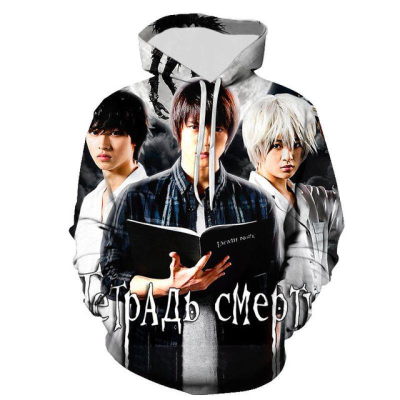 New Casual Hoodies Death Note Fashion Men Women Children 3D Printed Sweatshirts Streetwear Boy Girl Kids Pullover Tops